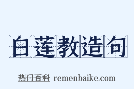 白莲教造句是什么意思的图片